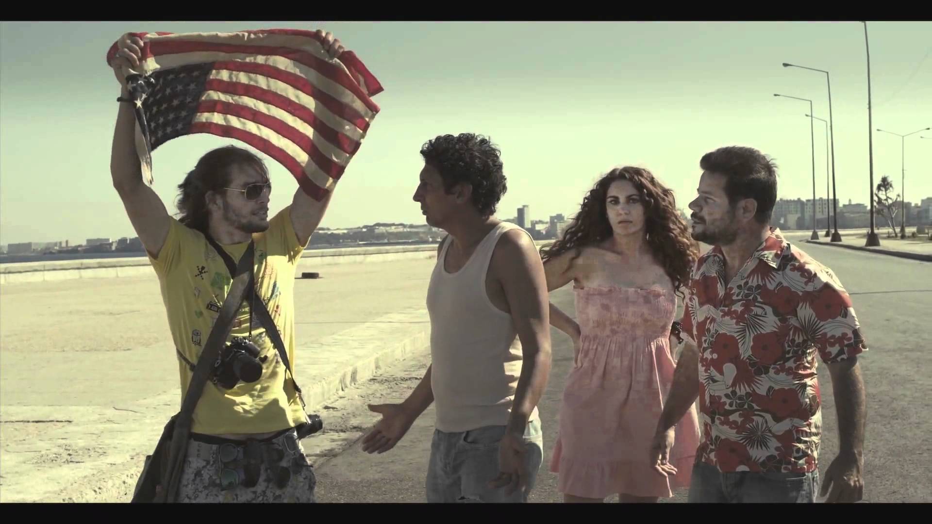 Juan de los M-Malecon Scene w_Amer Flag